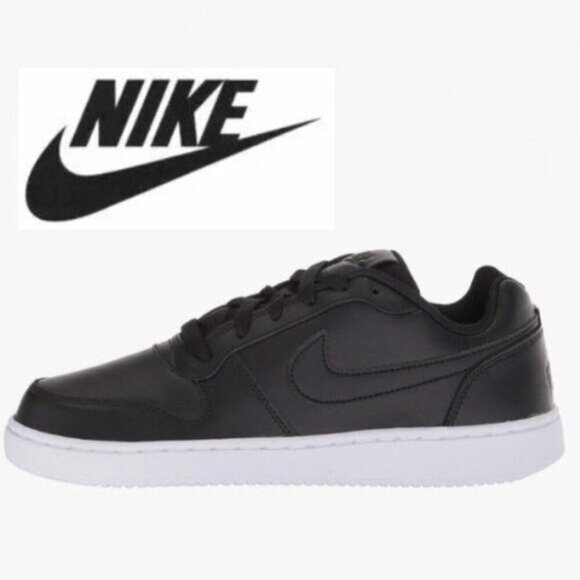NIKE Ebernon Low AQ1779-001 Black Sneakers - Picture 1 of 13